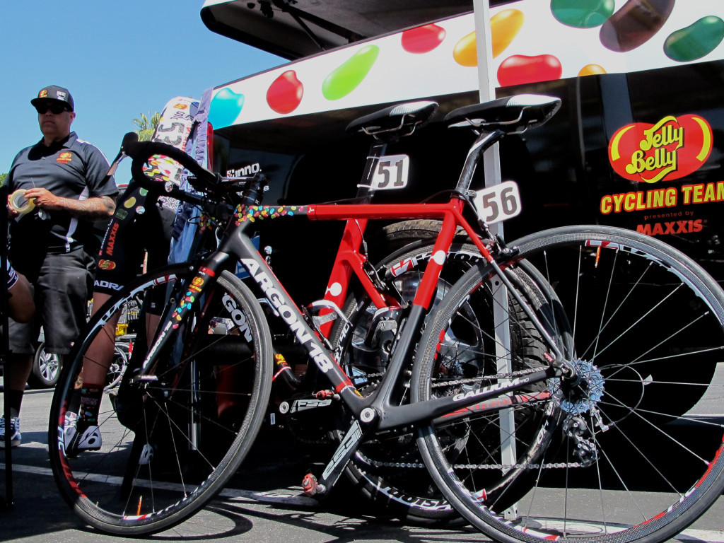The bikes came through the huge pile-up in Saturday's criterium unscathed.